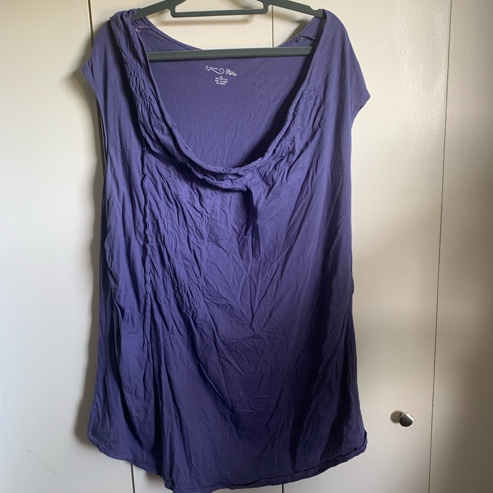 Purple Scoop Neck Tee